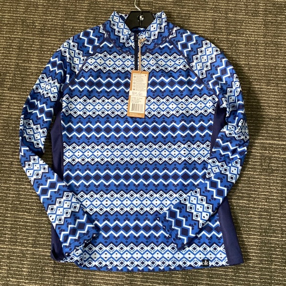 NWT Krimson Klover Diamond Pattern 1/4 Zip pullover perfect for spring - Picture 1 of 5